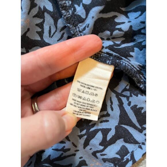 Free people blue mixed print paisley balloon sleeve open cardigan small - Picture 9 of 13